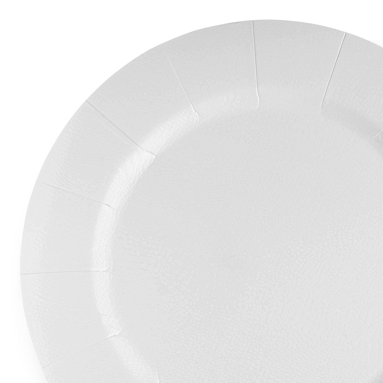 White Round Disposable Paper Charger Plates - 13" (120 Plates)
